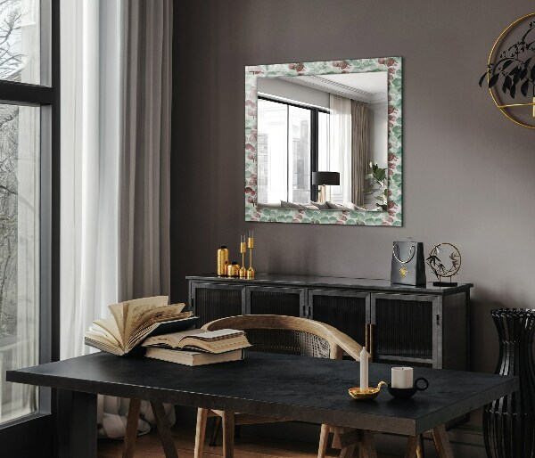 Spegel med tryck Akvarell blad