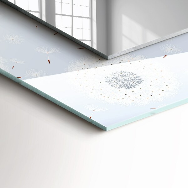 Rektangulär spegel med tryckt ram Uppblåsbara blommor