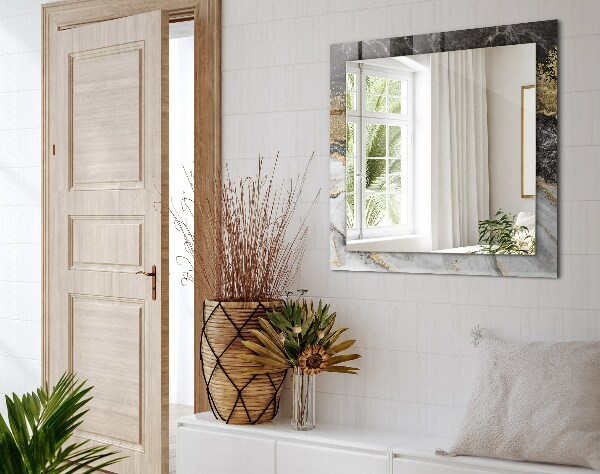 Rektangulär spegel med tryckt ram Abstrakt marmor med ådror