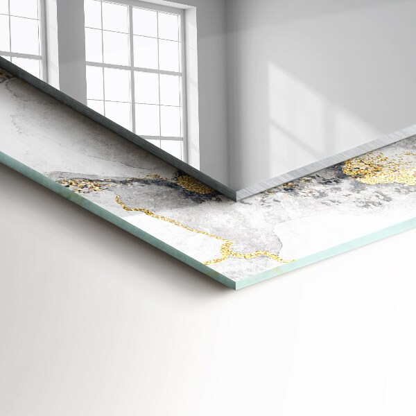 Rektangulär spegel med tryckt ram Abstrakt marmor med ådror