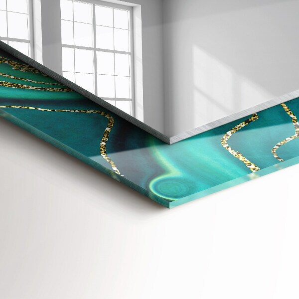 Spegel med tryck Grön abstrakt konsistens