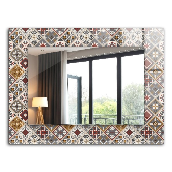 Spegel med tryck Färgglad mosaik