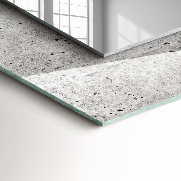 Rektangulär spegel med tryckt ram Cementväggstruktur