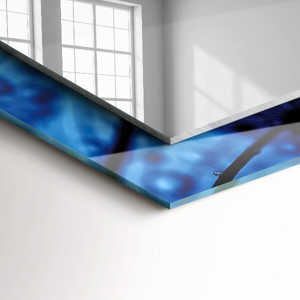 Spegel med tryck Vattendroppar på fläktar