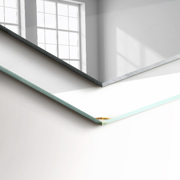 Spegel med tryckt ram Motiv i vit marmor