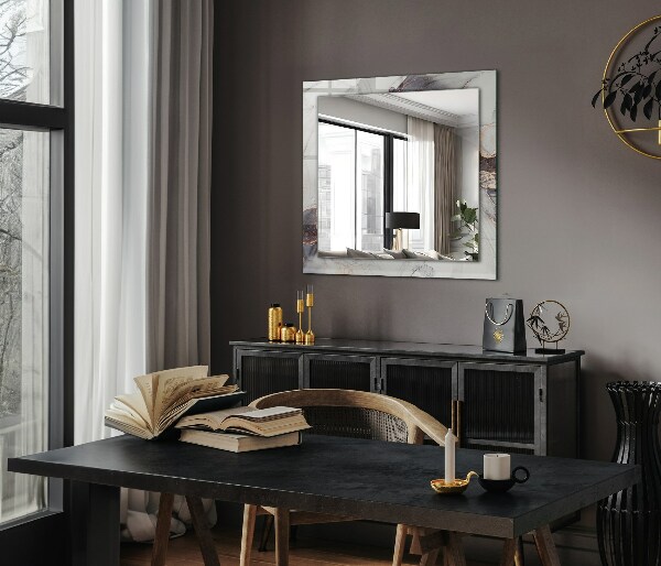 Spegel med tryck Abstrakt marmorkonst