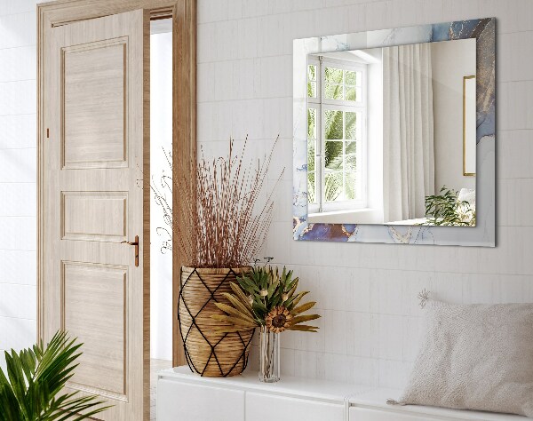 Spegel med tryckt ram Abstrakt marmorkonst