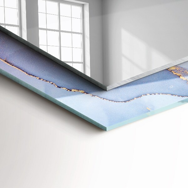 Spegel med tryckt ram Akvarell abstrakt konst