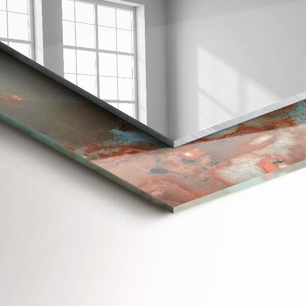 Spegel med tryckt ram Abstrakt färg textur