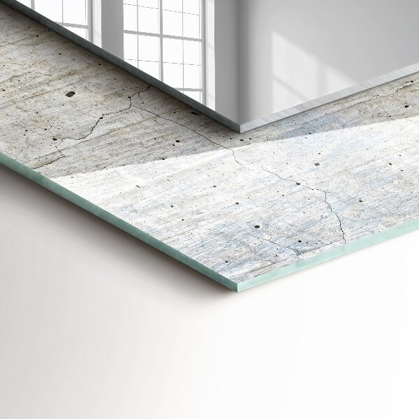 Rektangulär spegel med tryckt ram Sprucken betongvägg