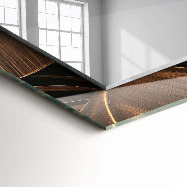 Spegel med tryckt ram Tropiska löv