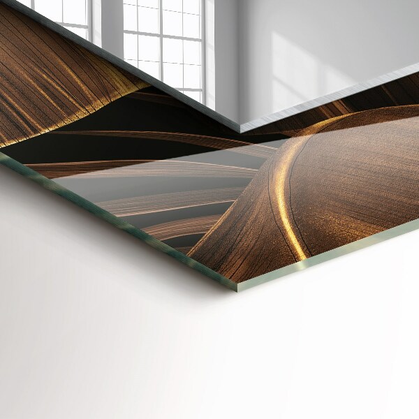 Spegel med tryckt ram Tropiska löv