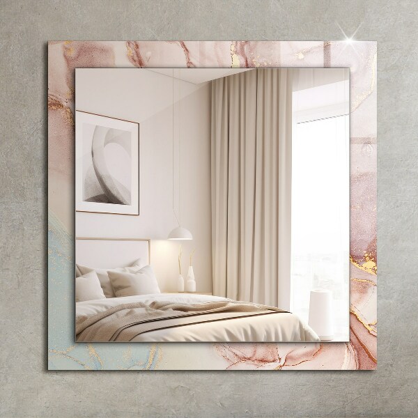 Spegel med tryckt ram Abstrakt akvarell