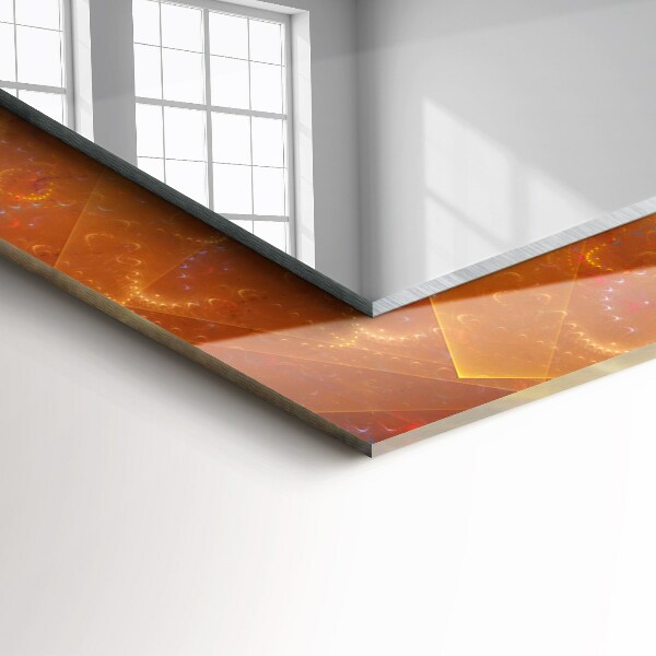 Spegel med tryck Färgglad fraktalspiral