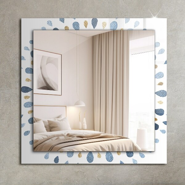 Spegel med tryckt ram Abstrakt mandala mönster