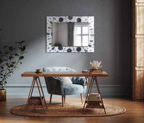 Spegel med tryckt ram Abstrakt mandala mönster