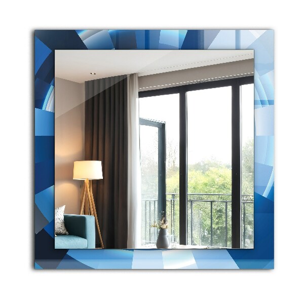 Rektangulär spegel med tryckt ram Abstrakt tunnel