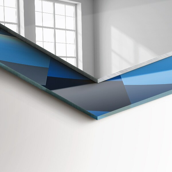 Rektangulär spegel med tryckt ram Abstrakt tunnel