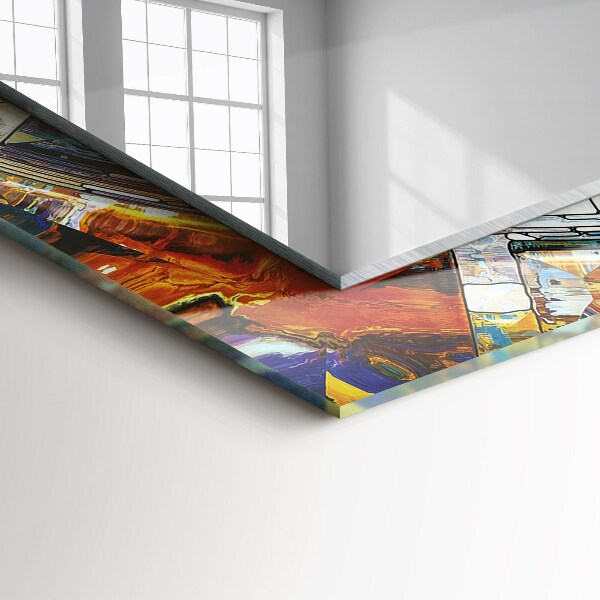 Spegel med tryck Abstrakt cirkulär mosaik