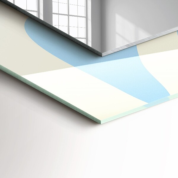 Spegel med tryck Abstrakta vågiga motiv