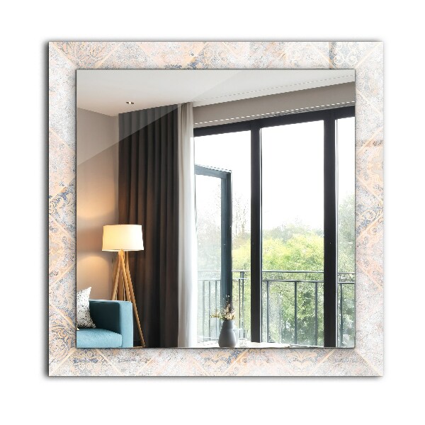 Spegel med tryck Mönstrade kakel