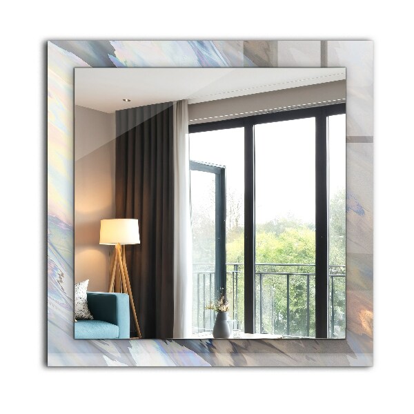 Spegel med tryckt ram Färgglada abstrakta motiv