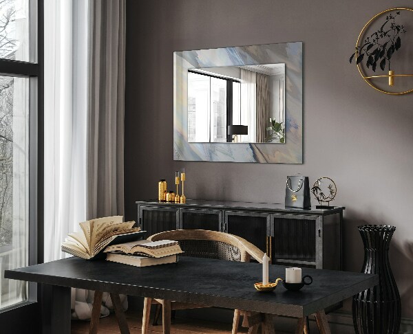 Spegel med tryckt ram Färgglada abstrakta motiv