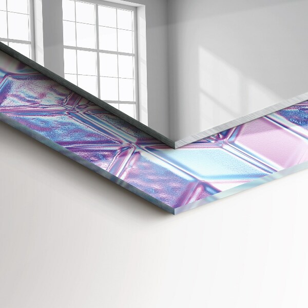 Spegel med tryck Färgglada genomskinliga kuber