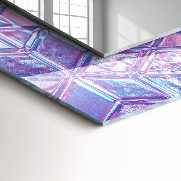 Spegel med tryck Färgglada genomskinliga kuber