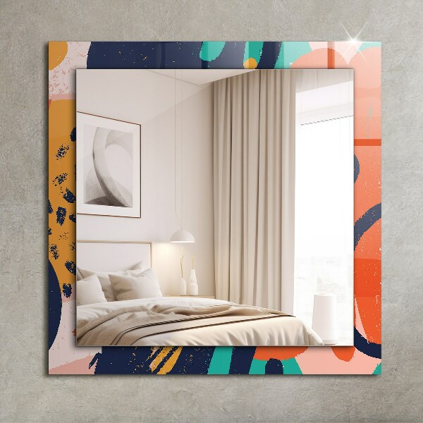 Spegel med tryck Abstrakt oljemålning