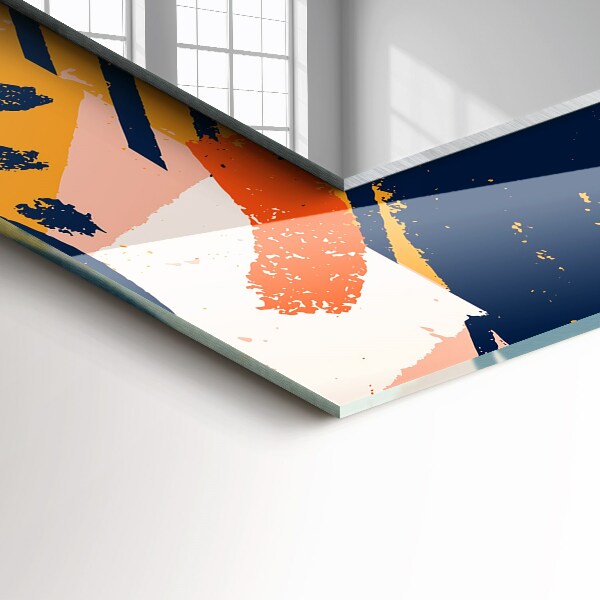 Spegel med tryck Abstrakt oljemålning