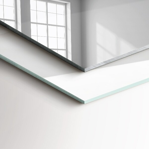 Rektangulär spegel med tryckt ram Grå marmor