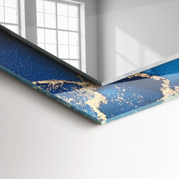 Rektangulär spegel med tryckt ram Abstrakt konst