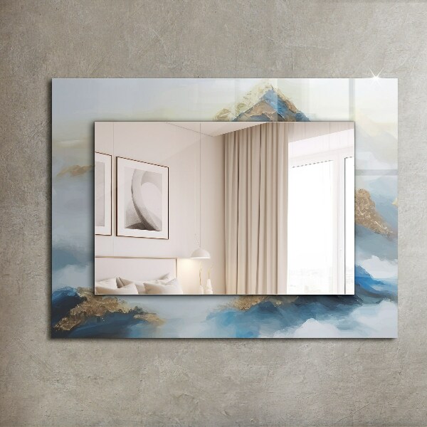 Spegel med tryck Etniskt motiv i färger