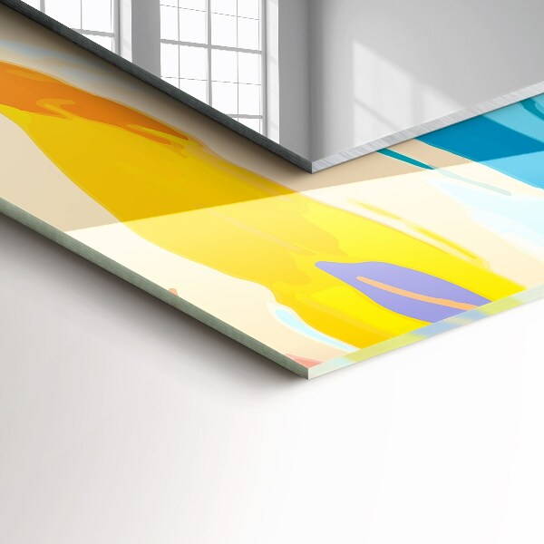 Spegel med tryck Marmormönster