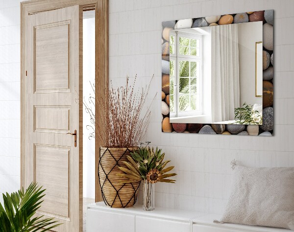 Spegel med tryck En del av en trädstam