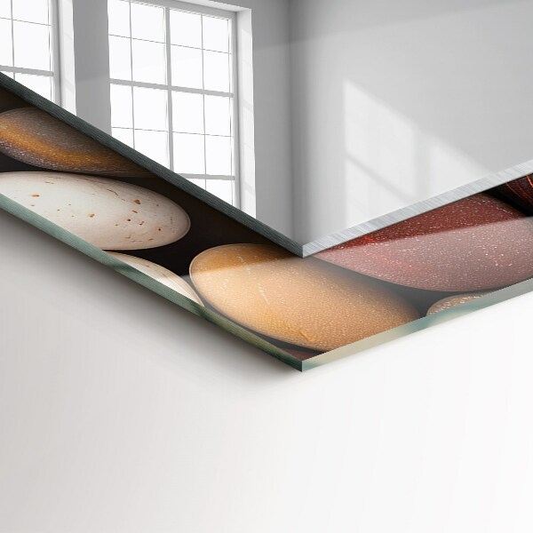 Spegel med tryck En del av en trädstam