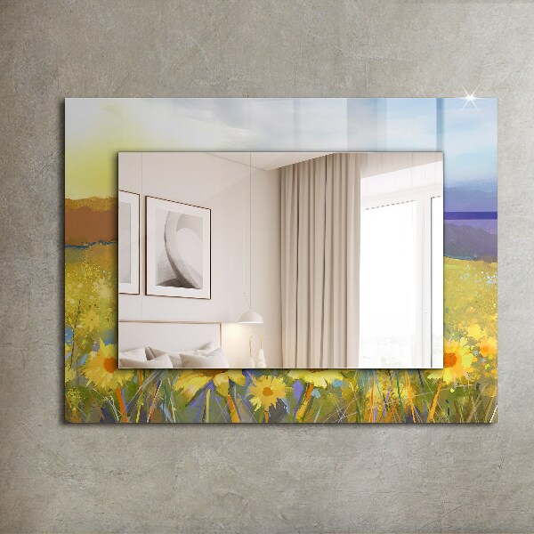 Spegel med tryck Rostig metall