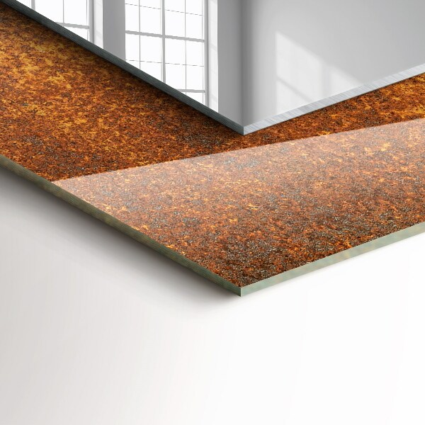 Spegel med tryckt ram Abstrakta blå ränder