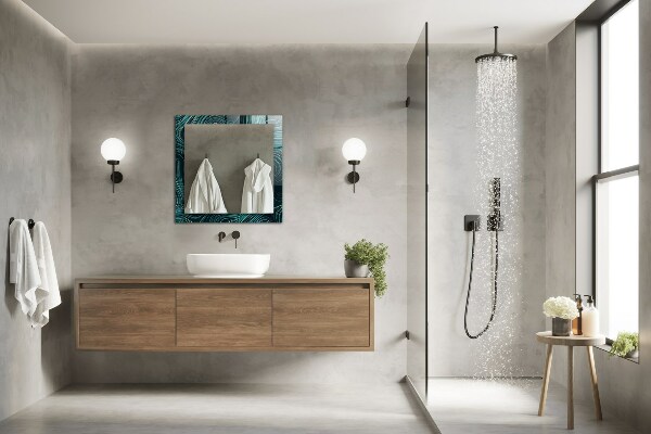 Spegel med tryck Texturerad sten