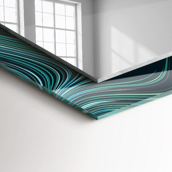 Spegel med tryck Texturerad sten