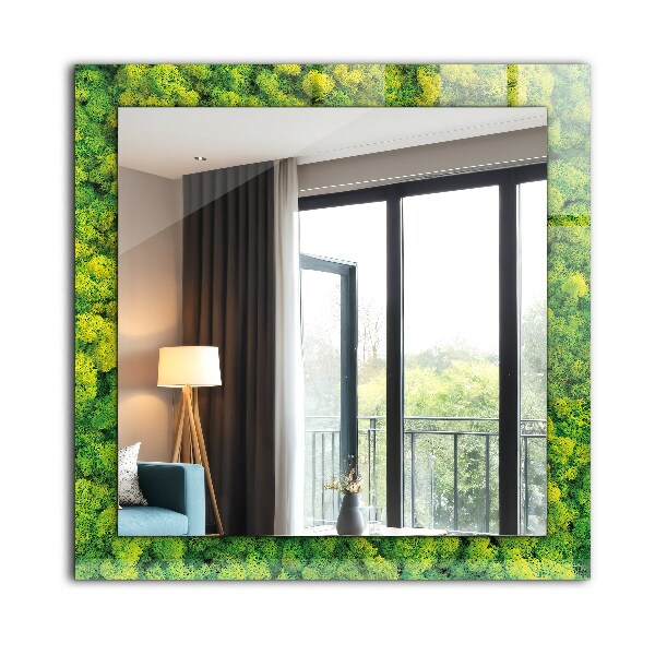 Spegel med tryckt ram Slät vit sten