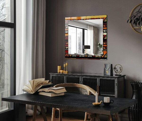 Rektangulär spegel med tryckt ram Bevattnat landskap