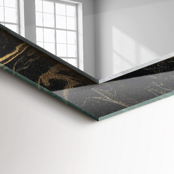 Spegel med tryck Trägolv