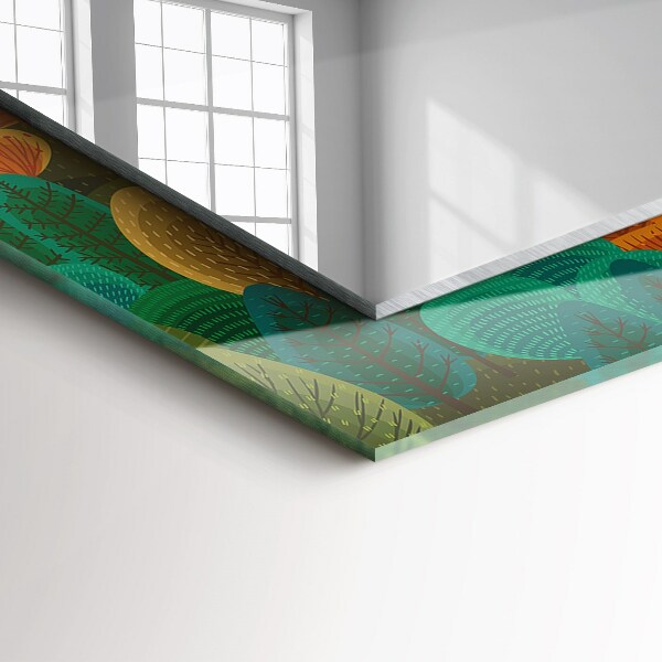 Spegel med tryckt ram Skalleformade rosor