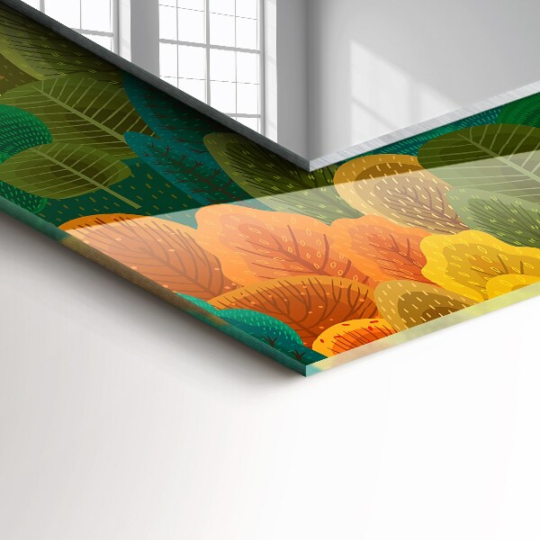 Spegel med tryckt ram Skalleformade rosor