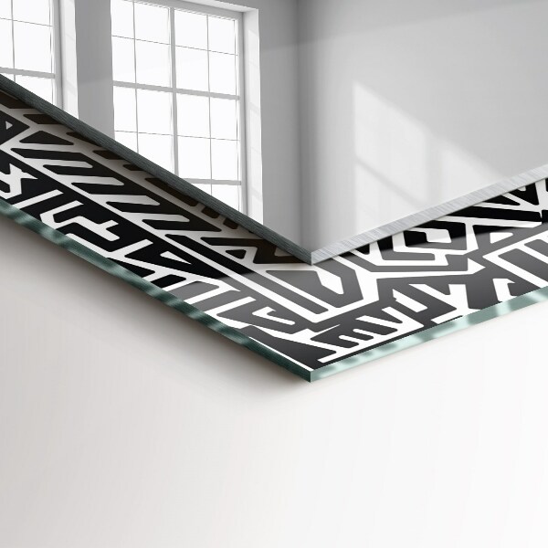 Spegel med tryck Blå våg motiv