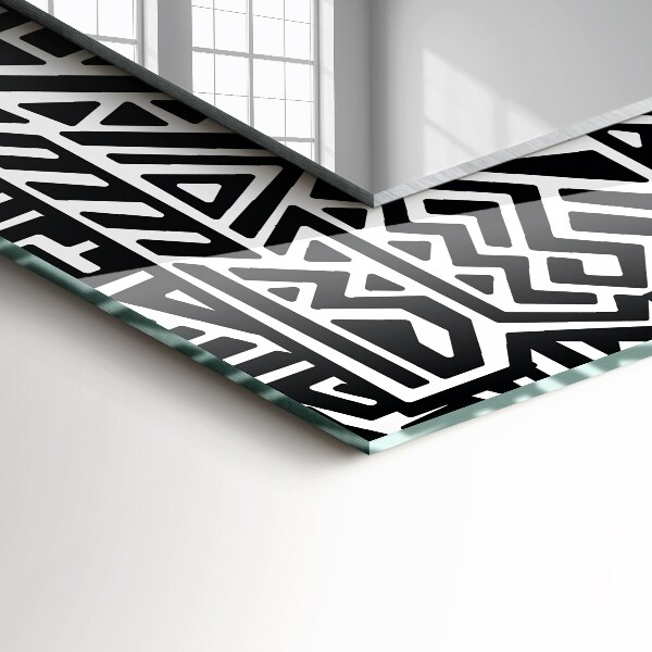 Spegel med tryck Blå våg motiv