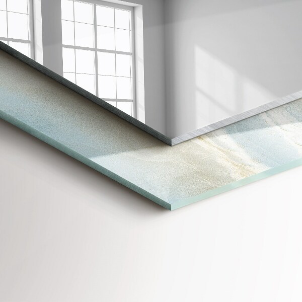 Spegel med tryckt ram Blommotiv