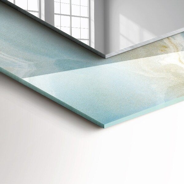 Spegel med tryckt ram Blommotiv